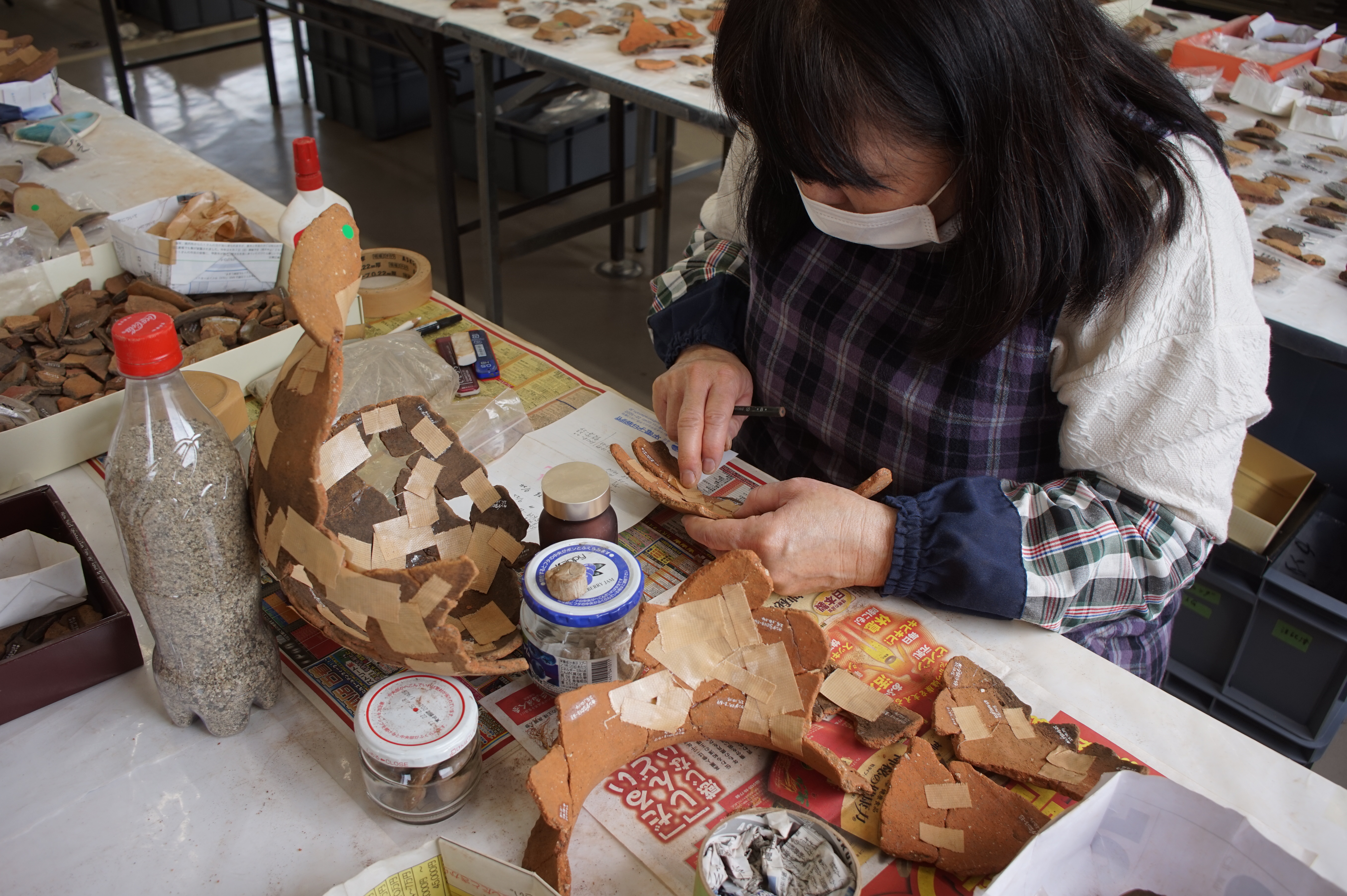 復元作業の様子