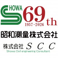 69thと昭和測量とSCCマークロゴ